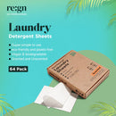 Re:gn Laundry Detergent Sheets - Pack of 64 (Plastic-Free)