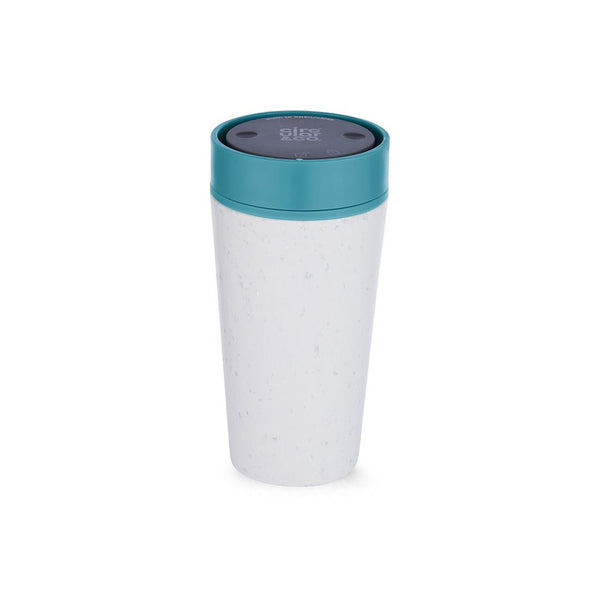 Circular Cup Reusable 12oz 100% Leakproof Cup Medium - Chalk & Aquamarine Green