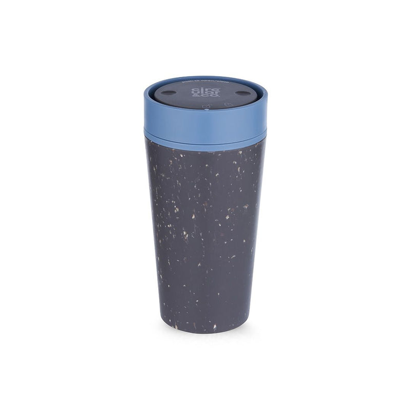 Circular Cup Reusable 12oz 100% Leakproof Cup Medium - Grey & Rockpool Blue