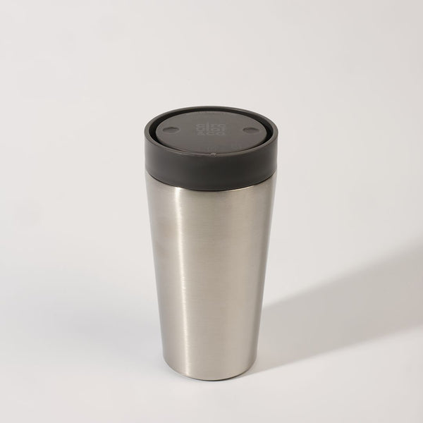 Circular Cup Reusable 12oz 100% Leakproof Stainless Steel Cup Medium - Storm Grey