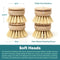 Jungle Culture Reusable Bamboo Dish Brush | Eco Washing Up Cleaning Brushes Soft Bristles