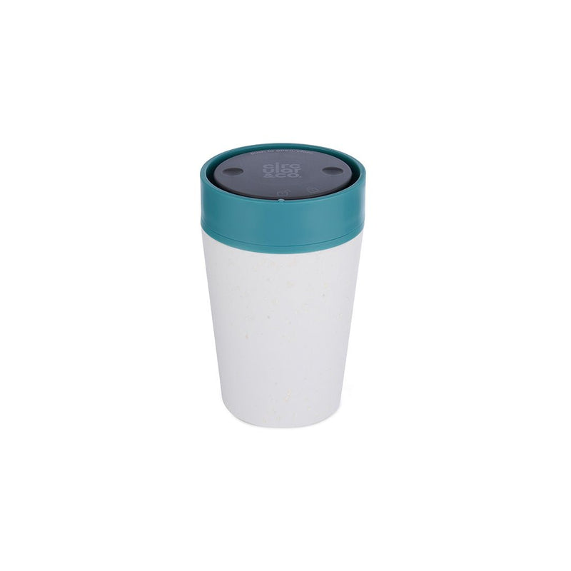 Circular Cup Reusable 8oz 100% Leakproof Cup Small - Chalk & Aquamarine Green