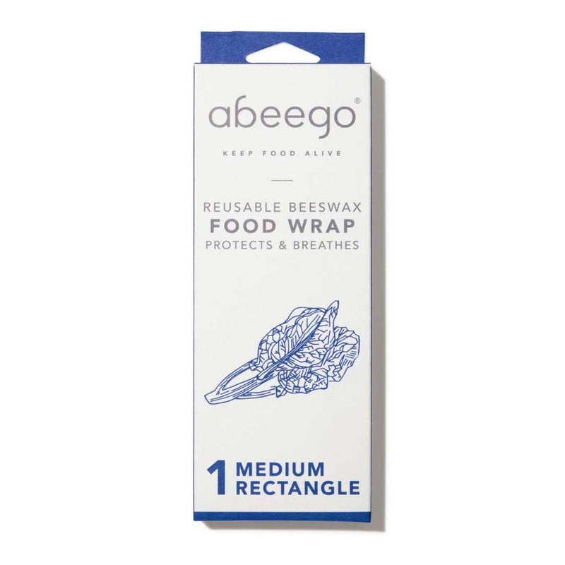 Abeego Beeswax Reusable Food Wraps - Pack of 1 Medium Rectangle