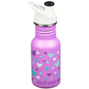 Klean Kanteen Kid Kanteen Reusable Single Wall Bottle: Orchid Hearts