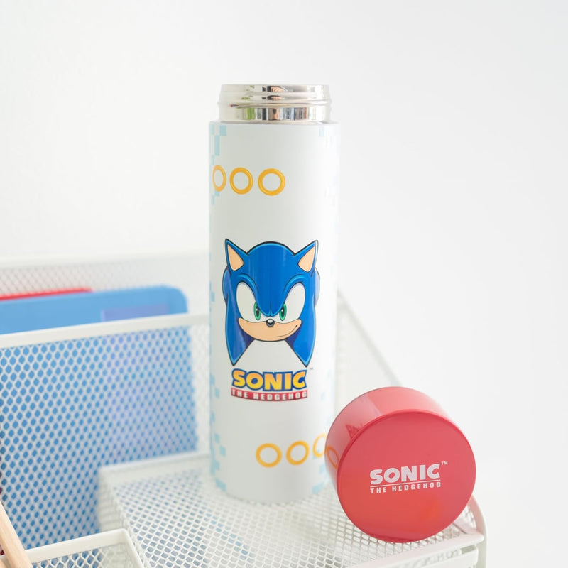 Erik Sonic The Hedgehog Hot and Cold Stainless Steel Insulated Bottle - 420ml/14oz