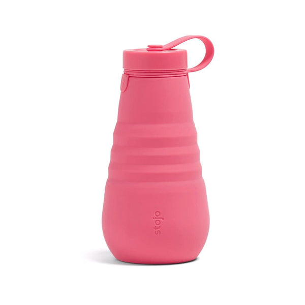 Stojo Collapsible Reusable Bottle 20oz: Peony Pink