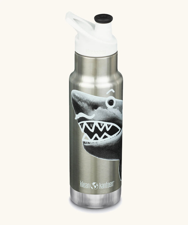 Klean Kanteen Kid Kanteen Reusable Vacuum Insulated Bottle: Mr Shark