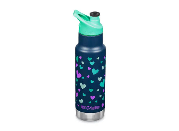 Klean Kanteen Kid Kanteen Reusable Vacuum Insulated Bottle: Navy Heart