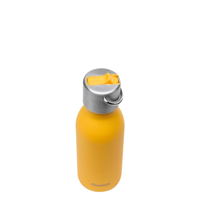 Qwetch Small Reusable Bottle - Sports Lid 350ml Curry (yellow)