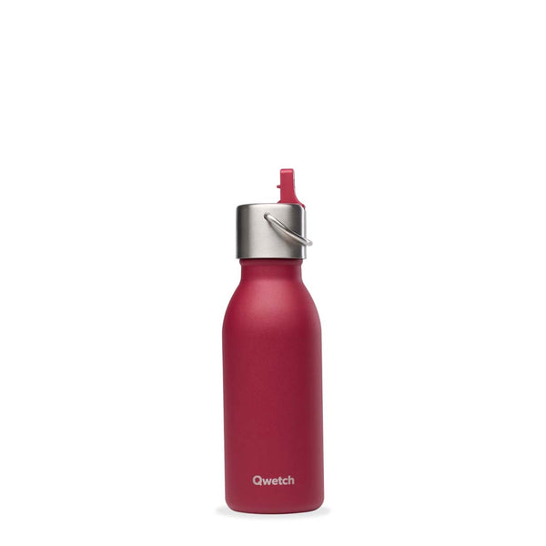 Qwetch Small Reusable Bottle - Sports Lid 350ml Garnet