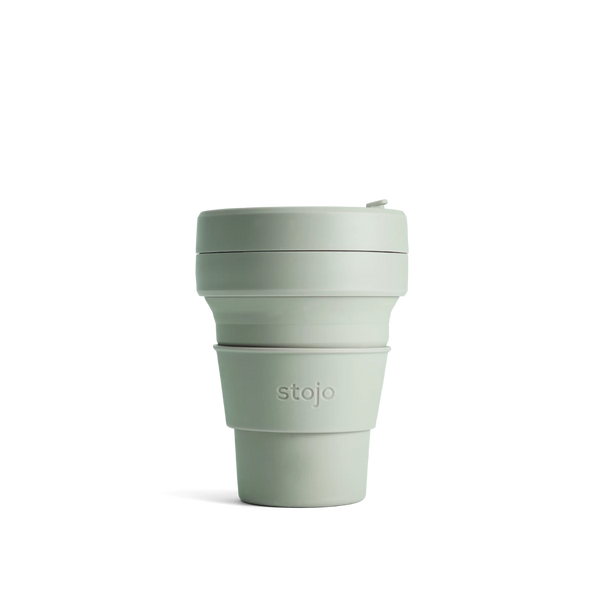 Stojo Brooklyn Pocket 12oz Collapsible Reusable Cup: Sage Green