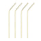 Uberstar Gold Stainless Steel Wide Reusable Drinking Straws with bend