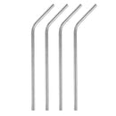 Uberstar Stainless Steel Wide Reusable Drinking Straws with bend