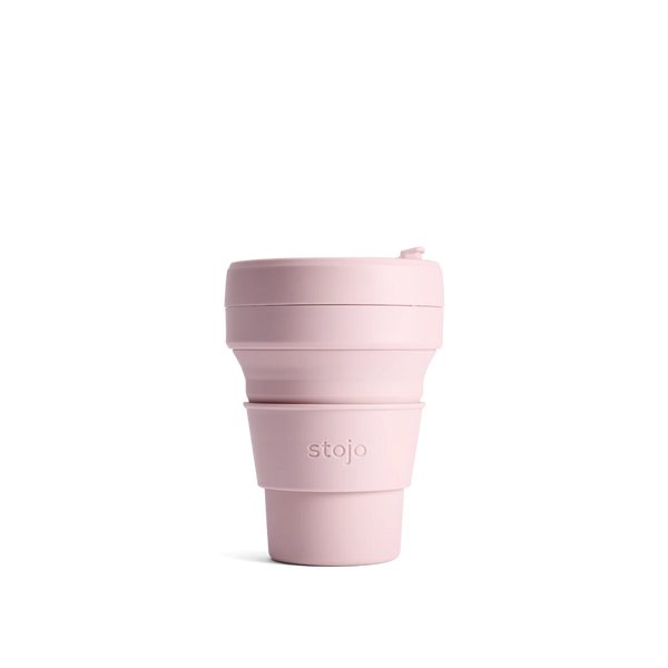 Stojo Brooklyn 8oz Collapsible Reusable Cup: Carnation Pink