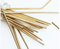 Bunkoza Gold Stainless Steel Reusable Drinking Straws - 6mm with bend, brush and pouch