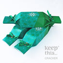 NEW DESIGN Reusable Christmas Crackers: Green Jewel