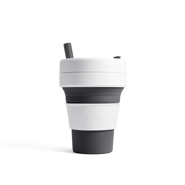 Stojo Biggie 16oz Collapsible Reusable Cup: Slate Grey