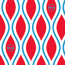 Reusable Wax Wrap on a roll - Diamonds Red & Blue