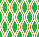 Reusable Wax Wrap on a roll - Diamonds Green & Orange
