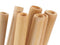 Reusable bamboo drinking straws with straw brush and pouch
