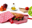 Boc 'n' Roll Reusable Sandwich Wrap : Tiles Red