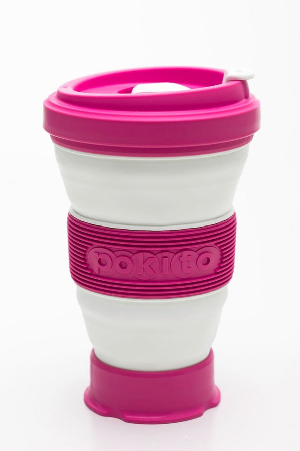 Pokito Collapsible Reusable Cup: Raspberry Pink