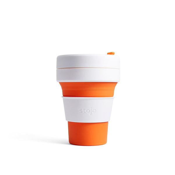 Stojo Pocket 12oz Collapsible Reusable Cup: Orange