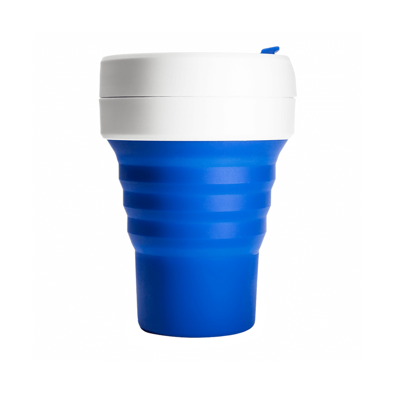 Stojo Pocket 12oz Collapsible Reusable Cup: Blue