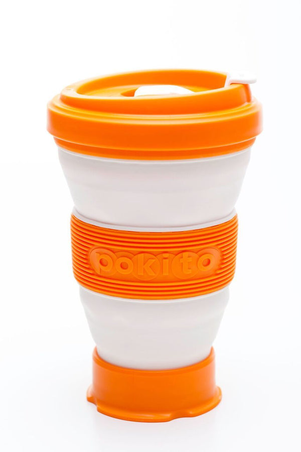 Pokito Collapsible Reusable Cup:  Pumpkin Orange