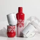 Corkcicle Christmas Reusable Stemless Cup: Fairisle Red