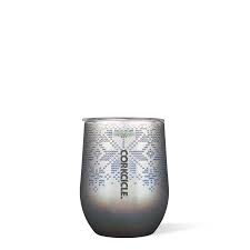 Corkcicle Christmas Reusable Stemless Cup: Fairisle Prism