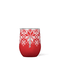 Corkcicle Christmas Reusable Stemless Cup: Fairisle Red