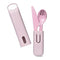 Hip with Purpose Reusable Cutlery with Case: Dusty Pink