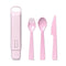 Hip with Purpose Reusable Cutlery with Case: Dusty Pink