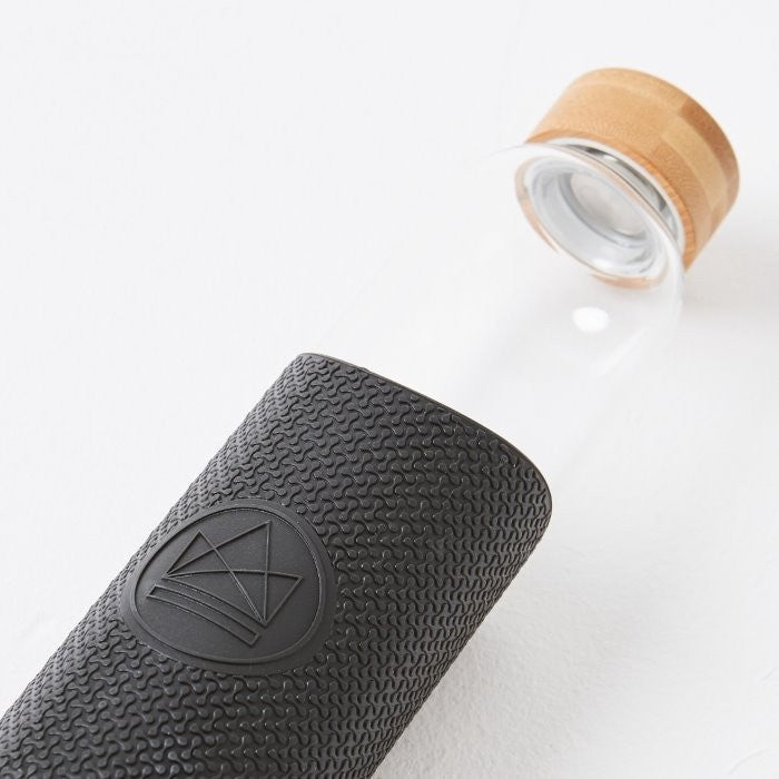 Glass Reusable Bottle: Rock Star Black