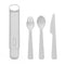 Hip with Purpose Reusable Cutlery with Case: Cloud