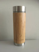 Eco Savvy Bamboo Reusable Hybrid Bottle/Mug with Infuser