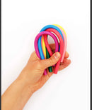 Reusable Silicone Straws x 8 with straw brush -  Rainbow