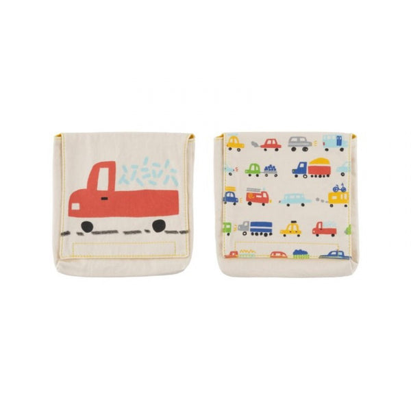 Reusable Organic Cotton Snack Packs: Cars