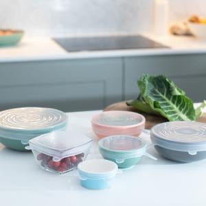 Green island Reusable Silicone Stretch Lids - Set of 6