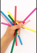 The Silicone Straw Company Reusable Silicone Straws x 8 with straw brush -  Rainbow