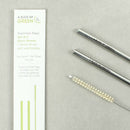 Stainless Steel Short Reusable Drinking Straws - Pack of 2 with brush