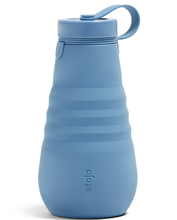 Stojo Collapsible Reusable Bottle 20oz: Steel Blue
