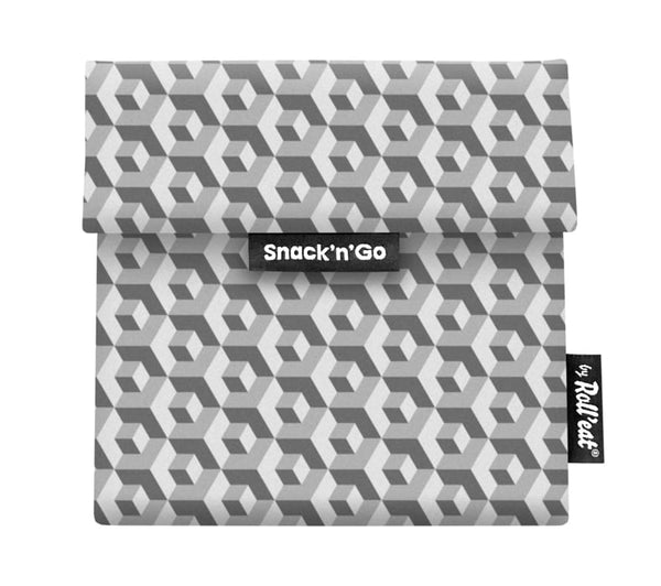 Snack 'n' Go Reusable Snack Bag: Tiles Black