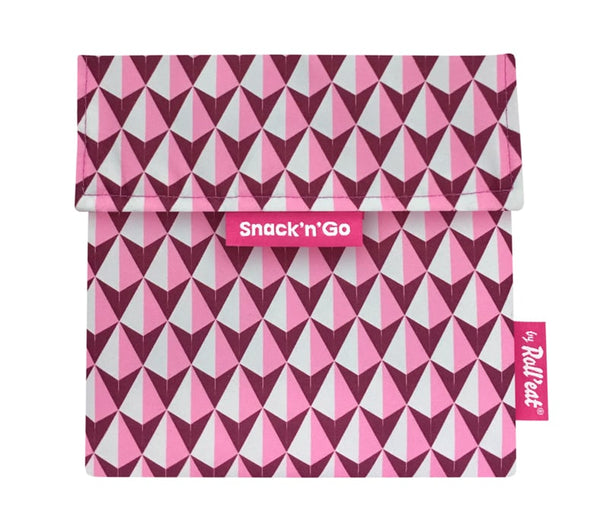 Snack 'n' Go Reusable Snack Bag: Tiles Pink