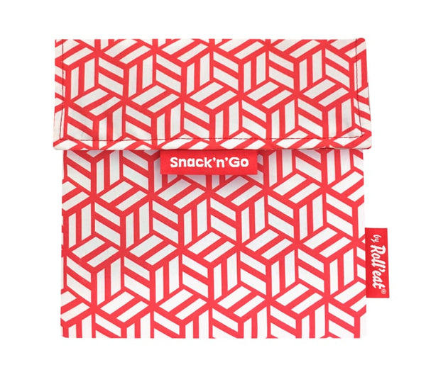 Snack 'n' Go Reusable Snack Bag: Tiles Red