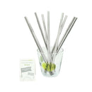 A Slice of Green Brushed Stainless Steel Straight Reusable Drinking Straw