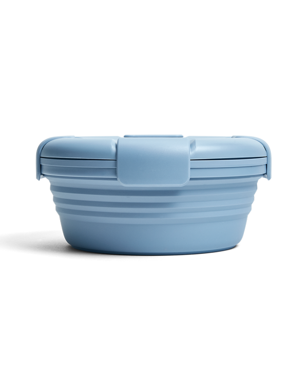 Stojo Collapsible Reusable Bowl: Steel Blue