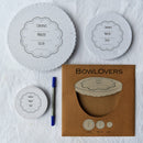 Bowl Over Reusable Cotton Bowl Covers: Write on wash out BLUE PEN